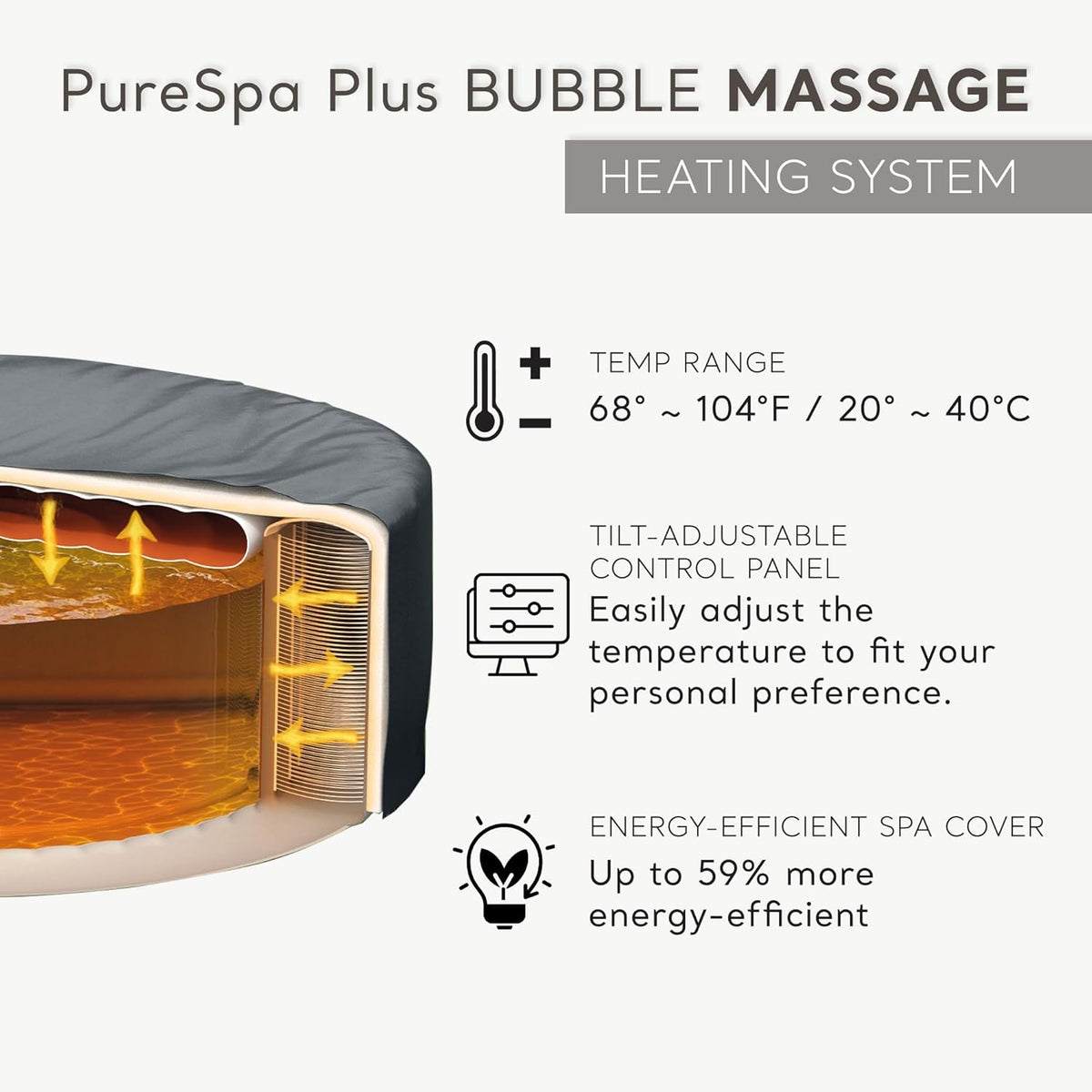 INTEX 28429EP PureSpa Plus Bubble Massage Spa Set: Includes C 2 Contoured Headrest C LED Light C 4 Person Capacity C 77" x 28"