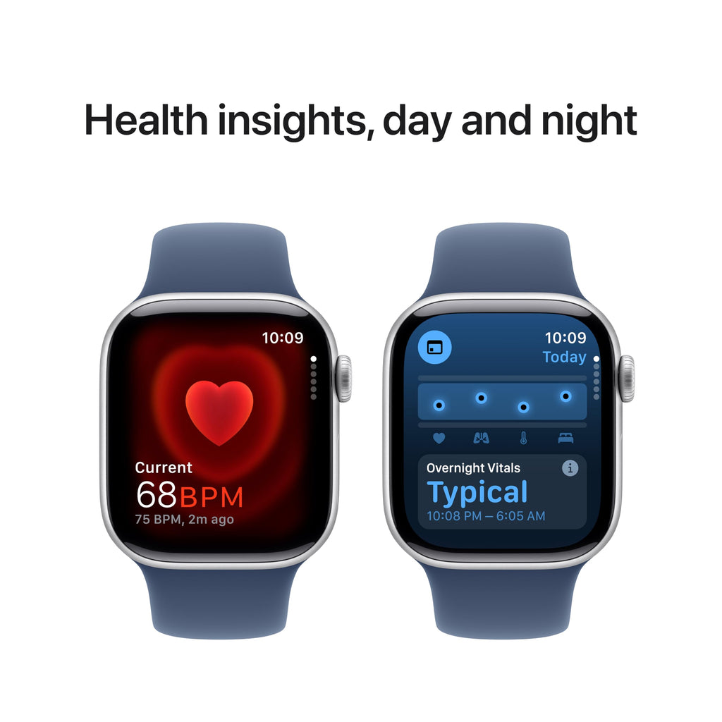 Apple Watch Series 10 [GPS + Cellular, 42mm] - Jet Black Aluminum Case with Black Sport Band, S/M (Renewed)