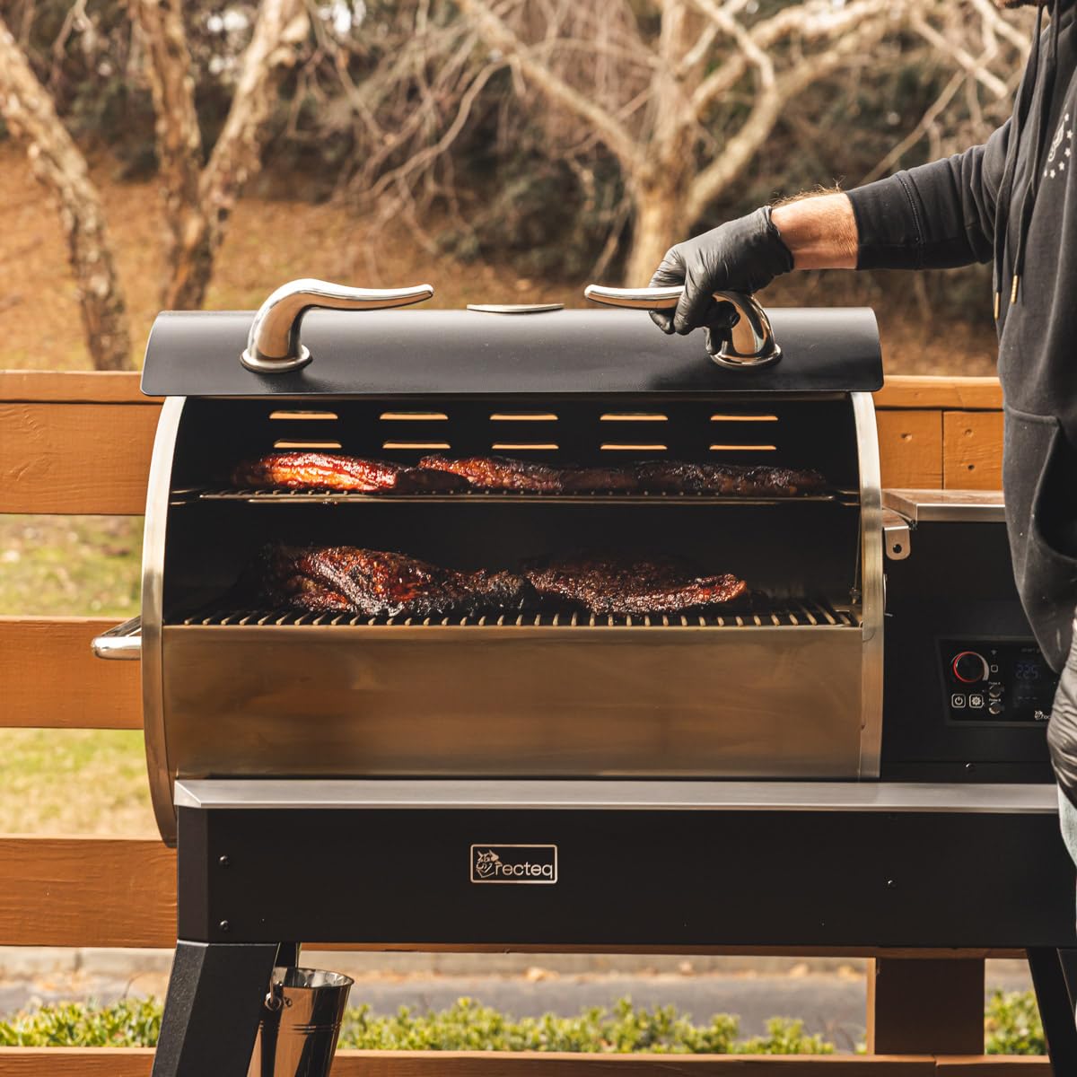 recteq Pellet Smoker Grill Deck Boss 800, Electric Pellet Smoker, Outdoor Grills & Smokers, Wi-Fi-Enabled BBQ Grill
