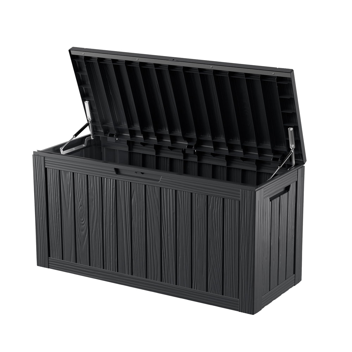 Mersco 320 Gallon Double-Wall Resin Deck Box - Lockable Waterproof Outdoor Storage Box, 1000lbs Capacity & Doubles as Seating for Patio Furniture