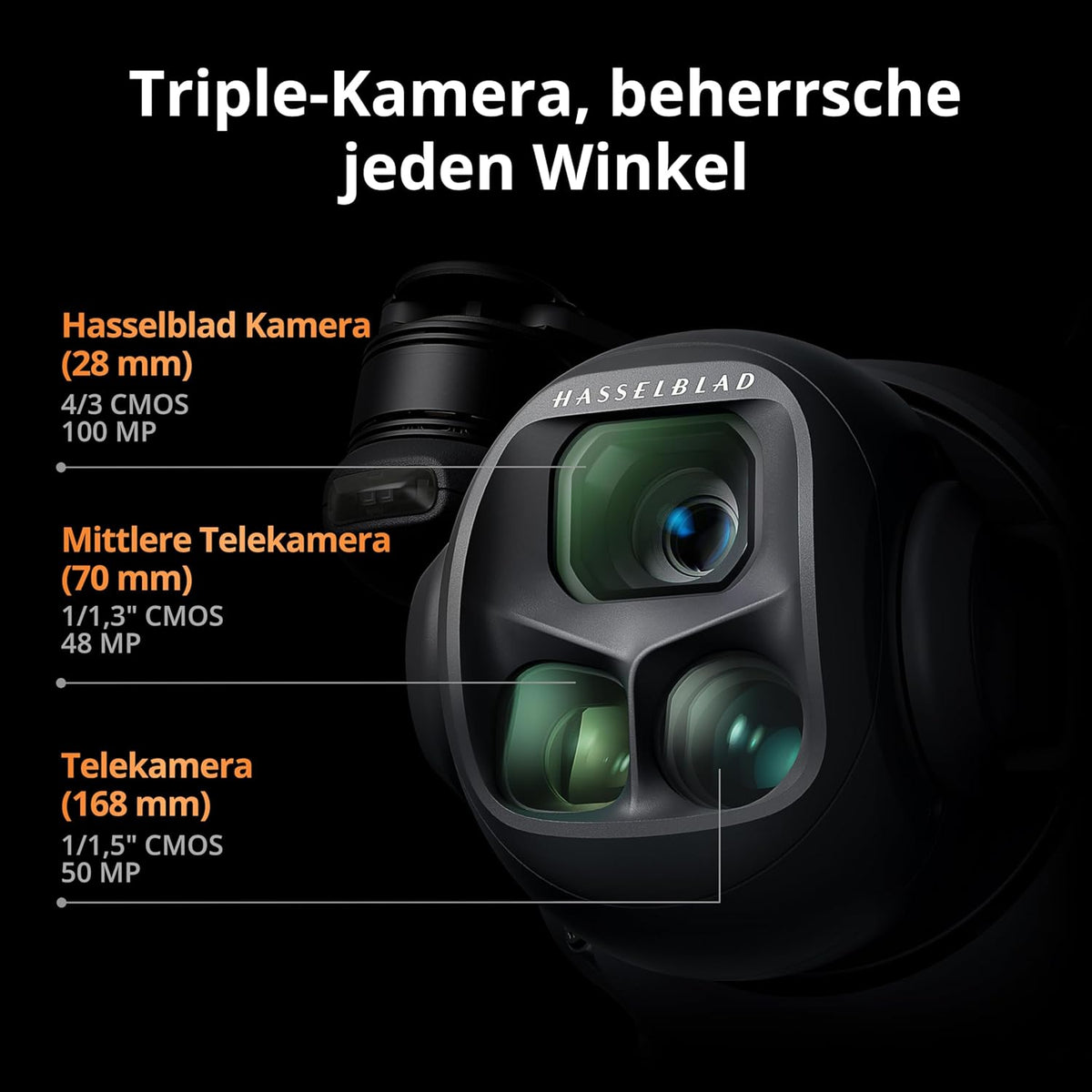DJI Mavic 4 Pro Fly More Combo with DJI RC 2, Flagship Tri-Camera Drone with 100MP 4/3 CMOS Hasselblad Camera, 30km/18.6mi Video Transmission, 51-Min