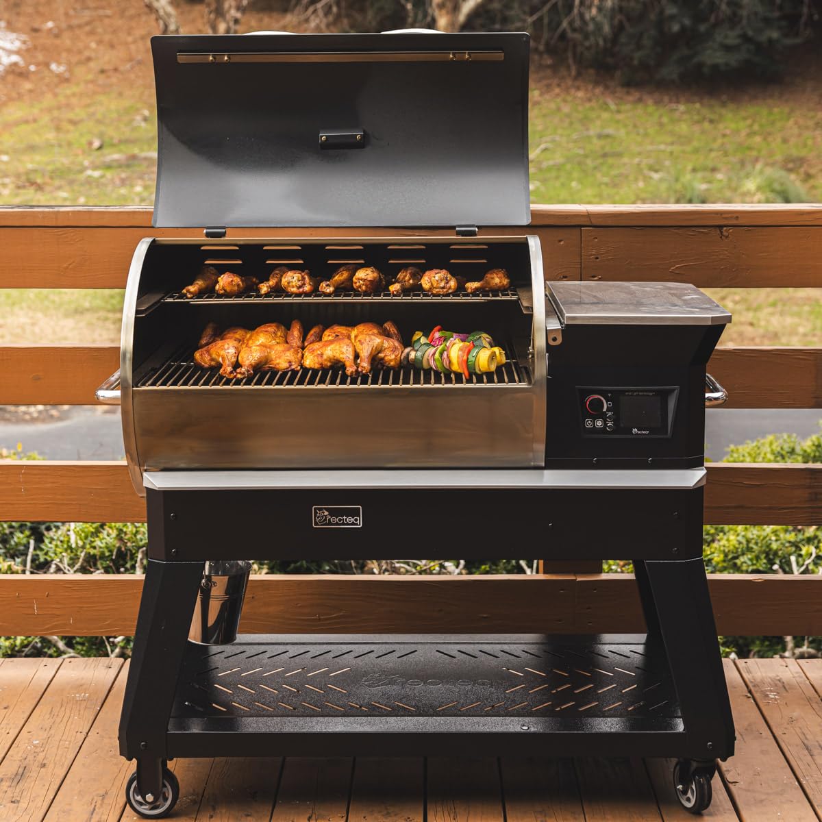 recteq Pellet Smoker Grill Deck Boss 800, Electric Pellet Smoker, Outdoor Grills & Smokers, Wi-Fi-Enabled BBQ Grill