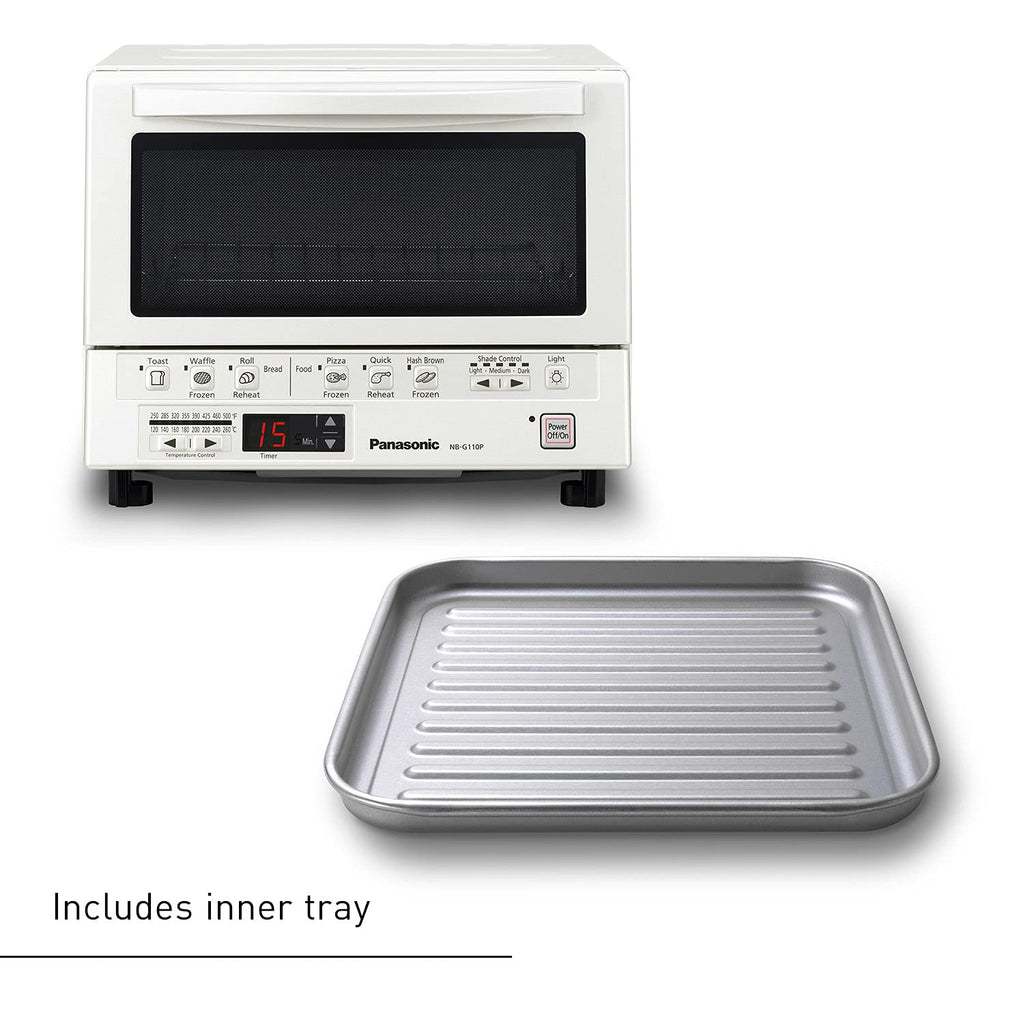 Panasonic FlashXpress Toaster Oven Countertop, 4-Slice Compact Size with Double Infrared Heating, 6 Auto Cook Options and Precise Temperature Control