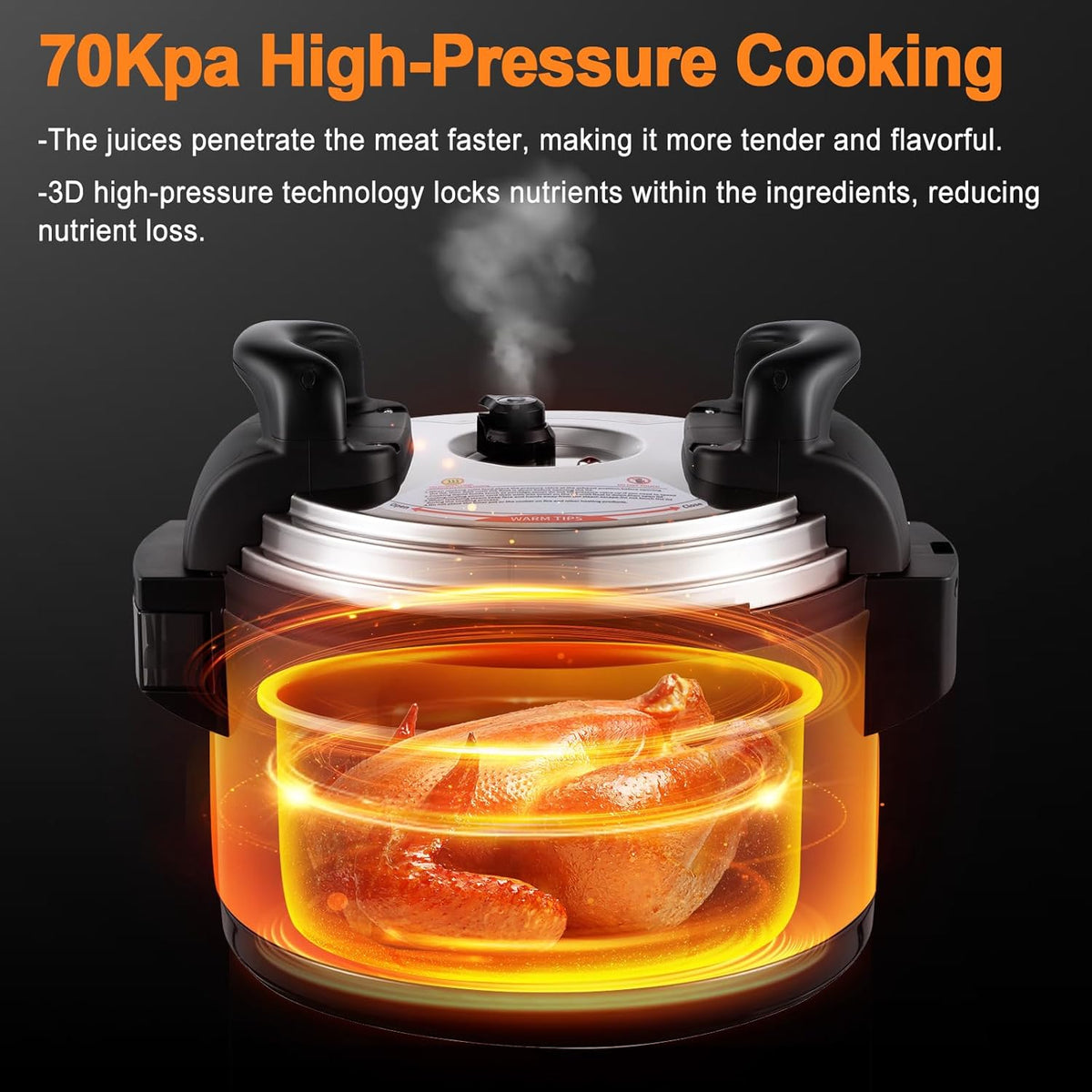 15.9QT/15L Commercial Pressure Cooker, 8-in-1 Multifunctional Large Pressure Cookers, 1700W Electric Pressure Canner with Non-stick Inner Pot, Slow