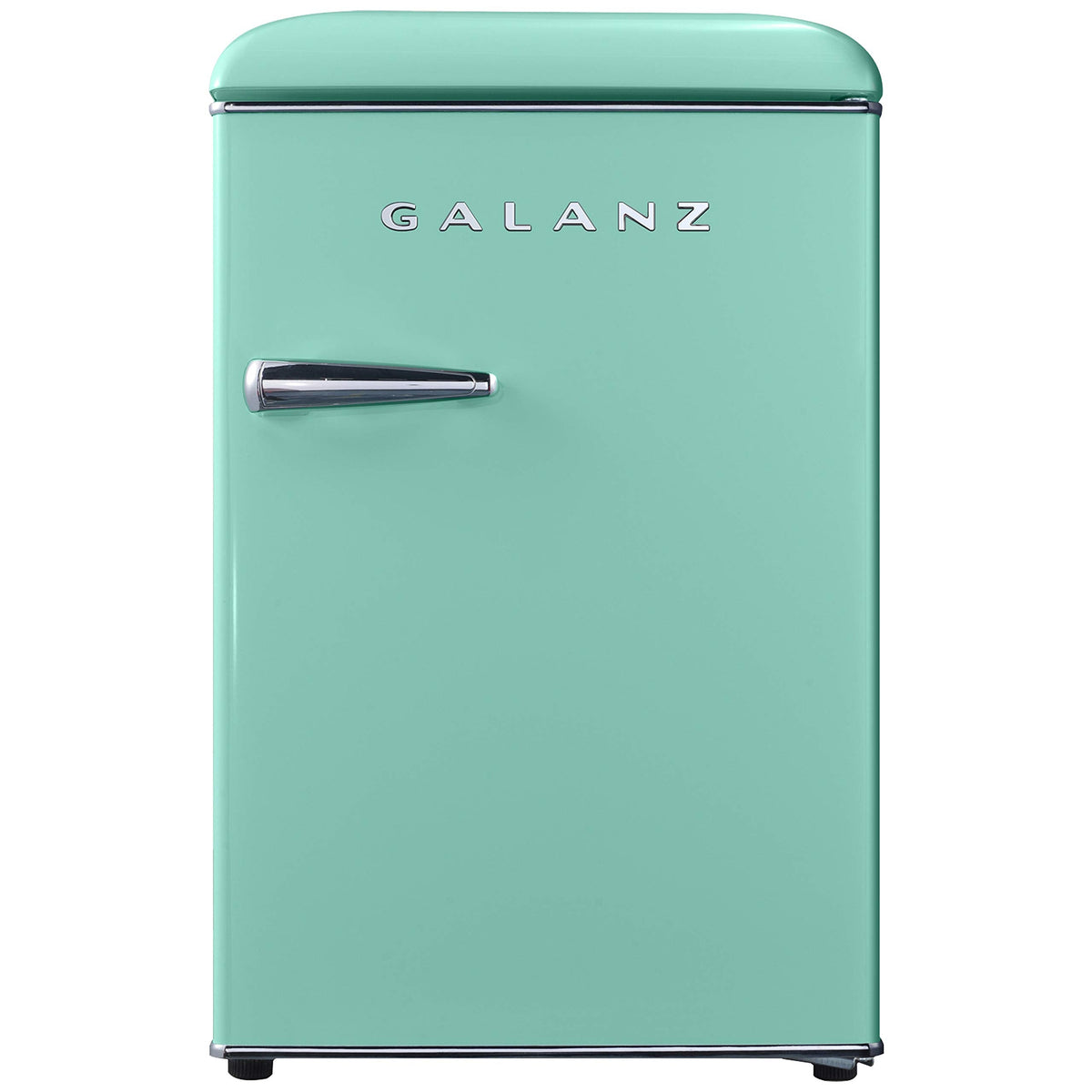Galanz GLR25MBKR10 Retro Compact Refrigerator, Mini Fridge with Single Doors, Adjustable Mechanical Thermostat with Chiller, Black, 2.5 cu ft