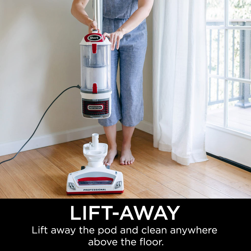 Shark NV501 Rotator Professional Lift-Away Upright Vacuum with HEPA Filter, Swivel Steering, LED Headlights, Wide Upholstery Tool, Dusting Brush &