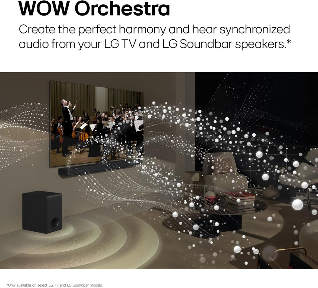 LG S70TY 3.1.1-Channel QNED TV Matching Soundbar, Dolby Atmos, Wow Orchestra, Rear Speaker Ready, Wireless Subwoofer (2024 Model)