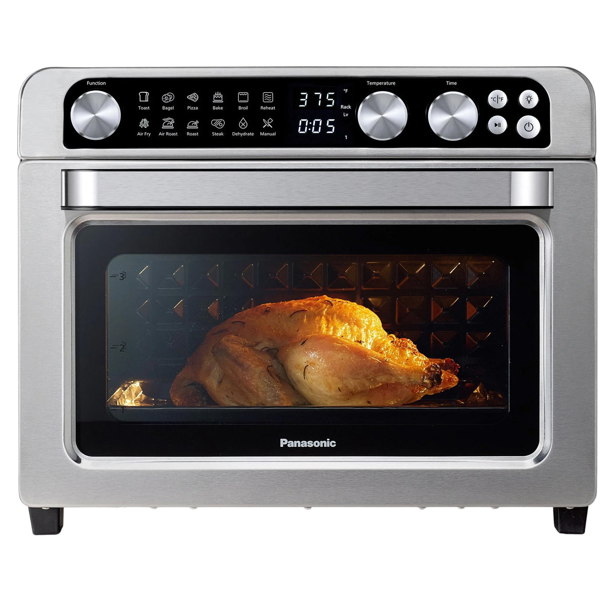 Panasonic FlashXpress Toaster Oven Countertop, 4-Slice Compact Size with Double Infrared Heating, 6 Auto Cook Options and Precise Temperature Control