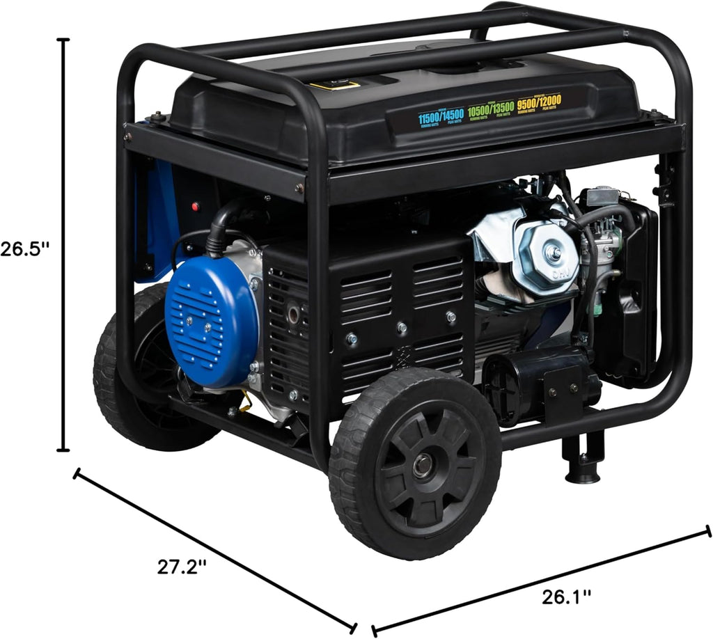 Westinghouse 14500 Peak Watt Tri-Fuel Home Backup Portable Generator, Remote Electric Start, Transfer Switch Ready, Gas, Propane, and Natural Gas
