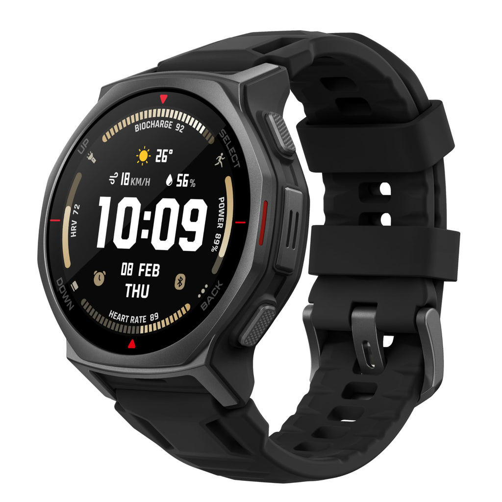 Amazfit T-Rex 3 Pro Outdoor Smart Watch 48mm Sapphire AMOLED Display, Ti Bezel, Dual Band GPS, Offline Maps, 25 Days Battery, Built-in Flashlight, 10