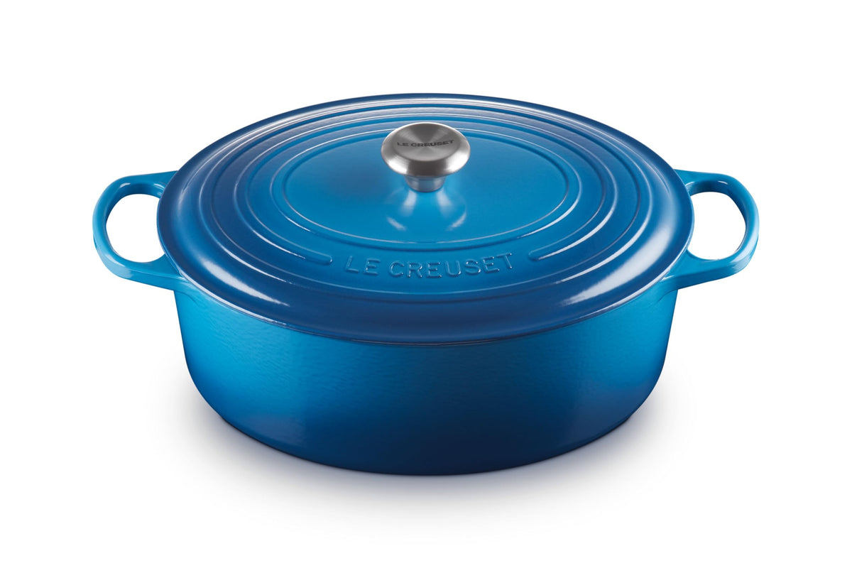 Le Creuset Enameled Cast Iron Signature Oval Dutch Oven, 8 qt., Cerise