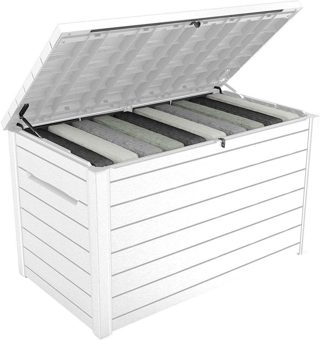 Keter XXL 230 Gallon Deck Storage Box Outdoor Patio Container ~ White