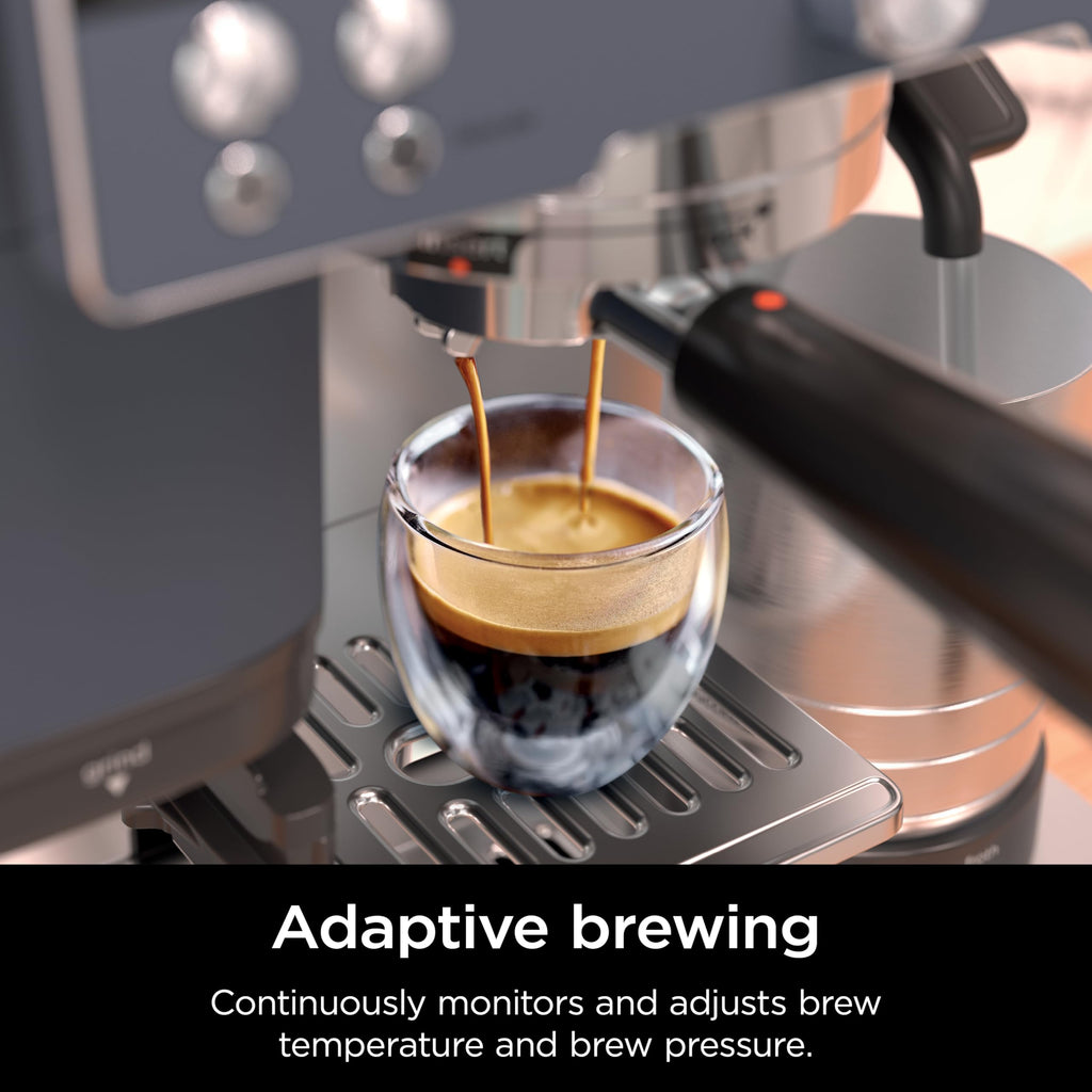 Ninja Luxe Caf 3-in-1 Espresso, Drip Coffee and Cold Brew Machine | Intergrated Coffee Grinder, Milk Frother, Assisted Tamper & Built-In Espresso