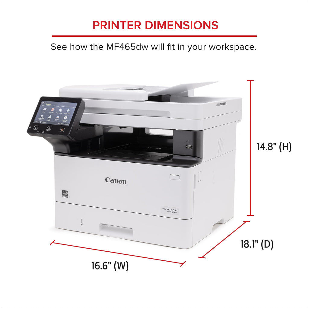 Canon imageCLASS MF465dw II - Wireless Duplex Laser Printer with Print, Copy, Scan, Fax, Expandable Paper Capacity and 3 Year Limited Warranty, 42 PPM