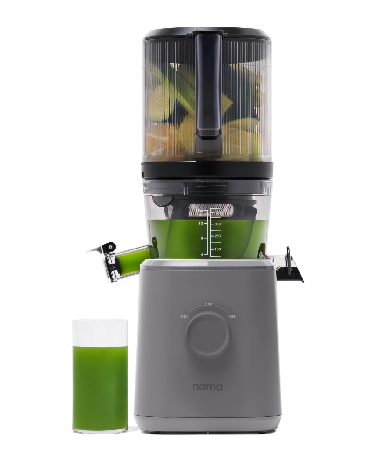 Nama J2 Cold Press Juicer C Self Feeding for Hands-Free Operation with Wide Mouth Hopper for Whole Recipe Loading, Zero Waste Masticating Juicer For