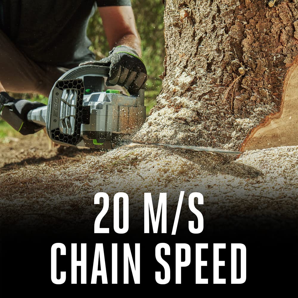 EGO POWER+ Chain Saw, 12" Battery Powered Chainsaw, Electric Cordless, Includes 56V 2.5Ah Battery and Charger - CS1201
