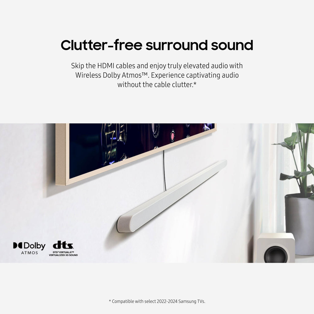 SAMSUNG S60D 5.0ch Soundbar w/Wireless Dolby Atmos Audio, All-in-One Design, Q-Symphony, SpaceFit Sound Pro, Adaptive Sound, Game Mode Pro with Alexa