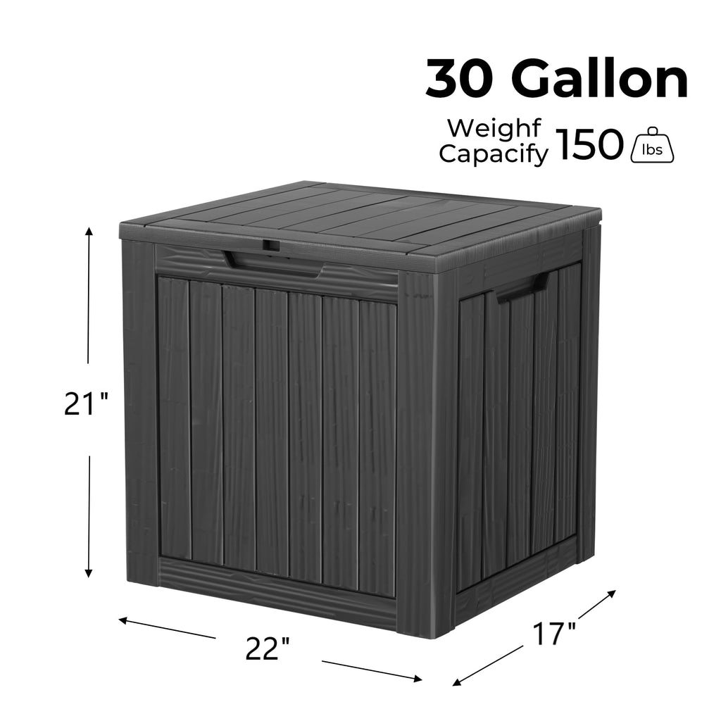 Mersco 320 Gallon Double-Wall Resin Deck Box - Lockable Waterproof Outdoor Storage Box, 1000lbs Capacity & Doubles as Seating for Patio Furniture
