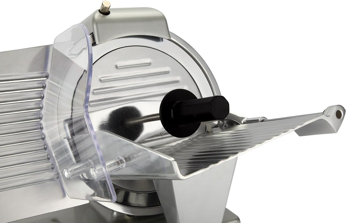BESWOOD 10" Premium Chromium-plated Steel Blade Electric Deli Meat Cheese Food Slicer Commercial and for Home use 240W BESWOOD250