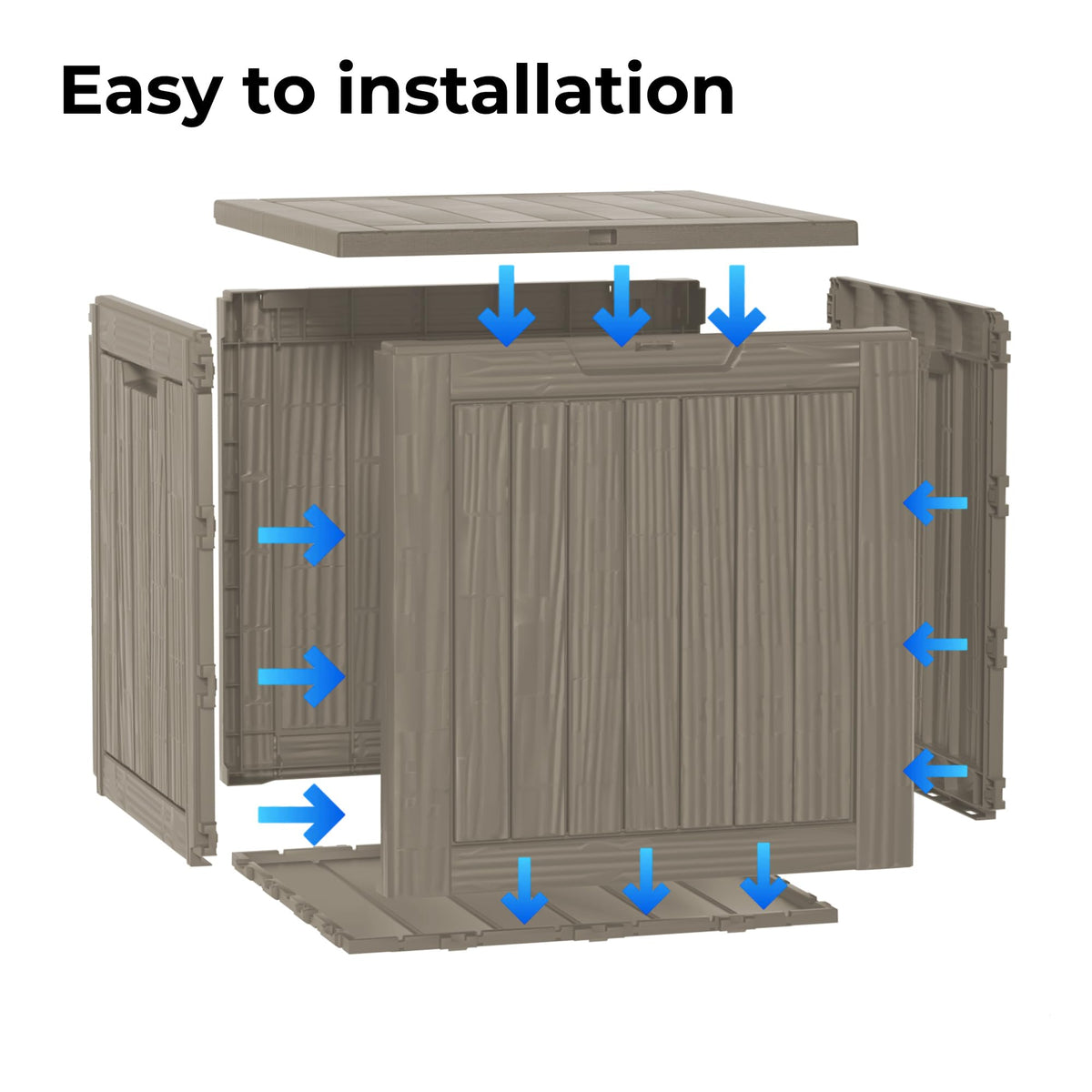 Mersco 320 Gallon Double-Wall Resin Deck Box - Lockable Waterproof Outdoor Storage Box, 1000lbs Capacity & Doubles as Seating for Patio Furniture