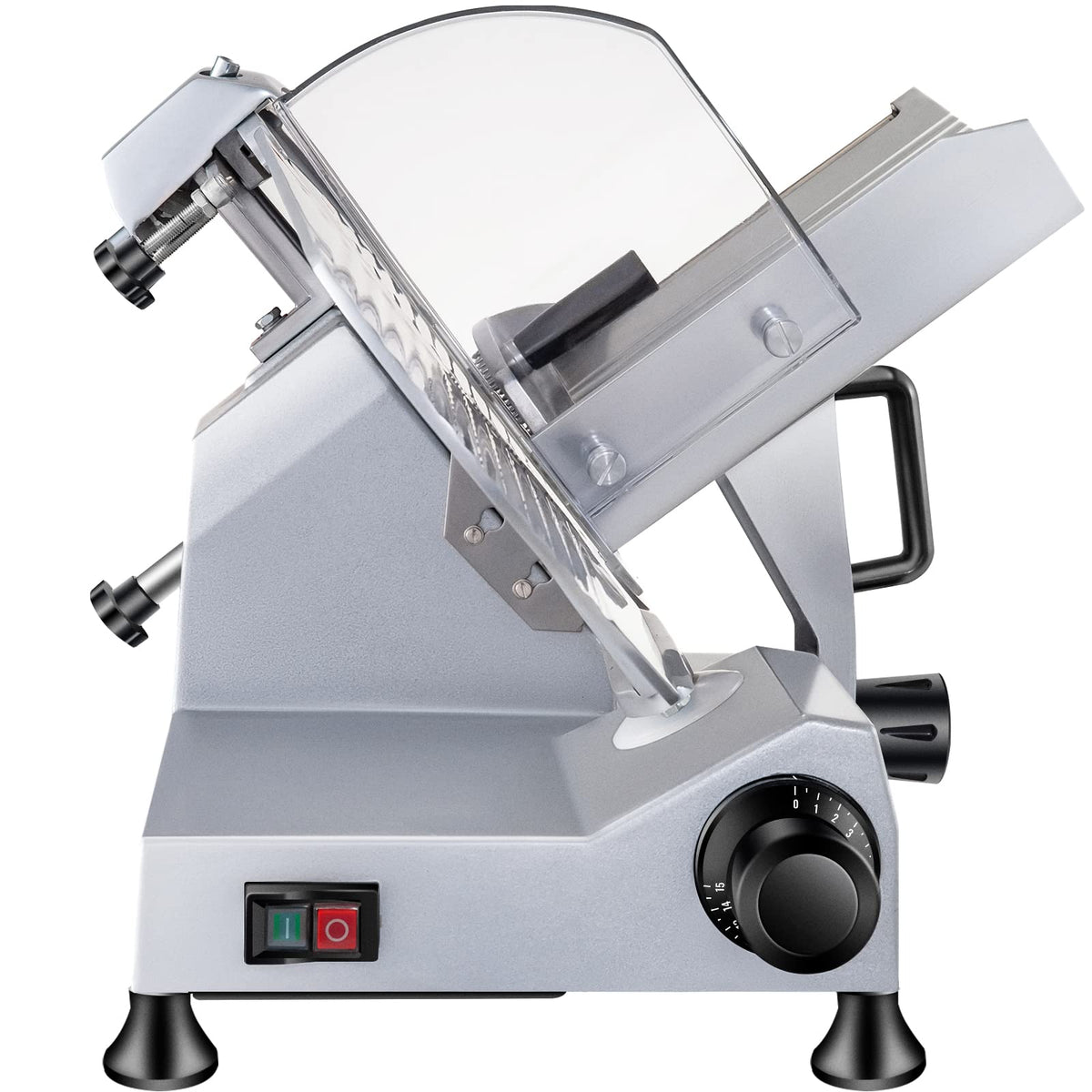 VBENLEM Commercial Meat Slicer,12 inch Electric Meat Slicer Semi-Auto 320W Premium Chromium-plated Steel Blade Adjustable Thickness, Deli Meat Cheese
