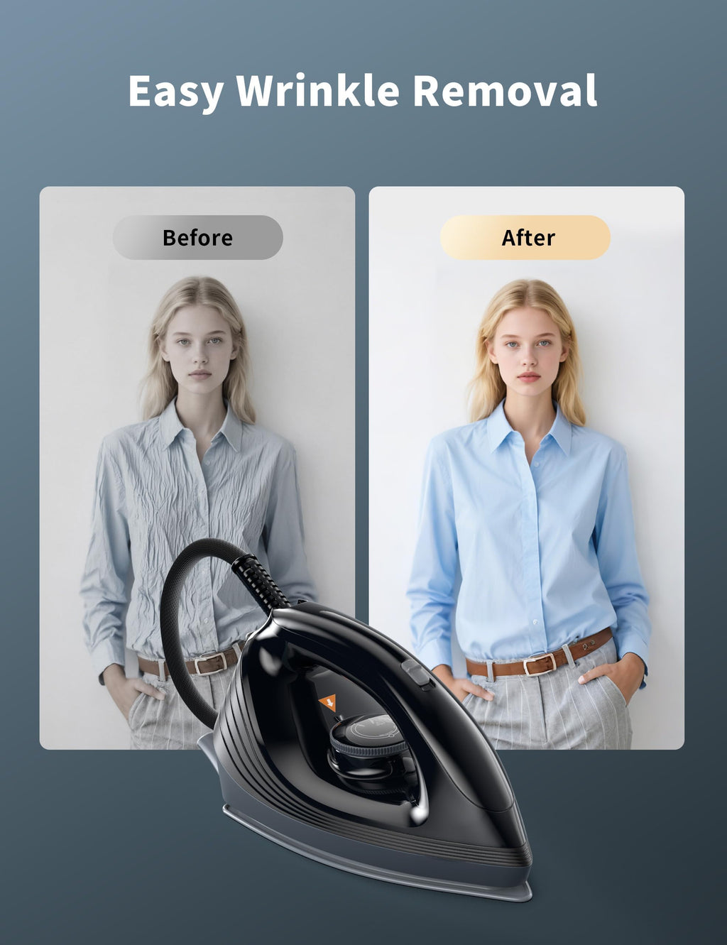 Sundu Iron Steamer for Clothes,1600W Steam Station Professional Steam Iron For Clothes with 44 oz Tank, 400 microsteam holes, Built-In Pump, Ceramic