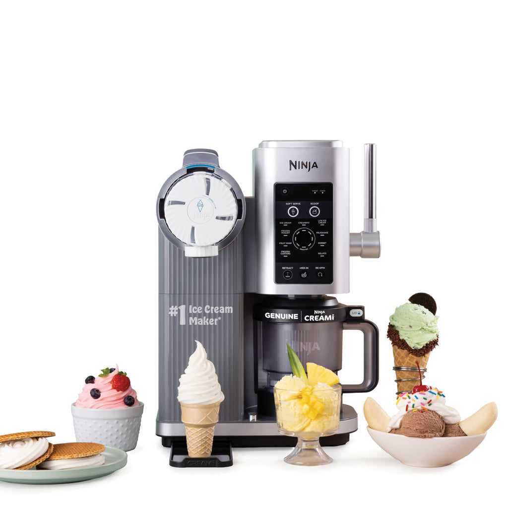 Ninja CREAMi Scoop & Swirl Ice Cream and Soft Serve Maker, Sorbet, Milkshake, Frozen Yogurt, Low Calories Program & More, 13-in-1, Soft Serve Handle