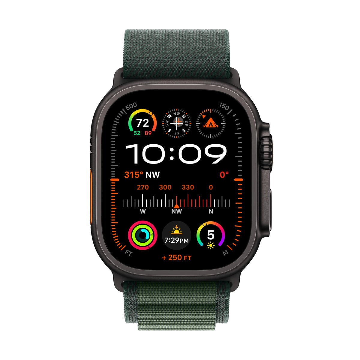 Apple Watch Ultra 2 (GPS + Cellular, 49MM) - Black Titanium Case with Black Ocean Band (Renewed Premium)