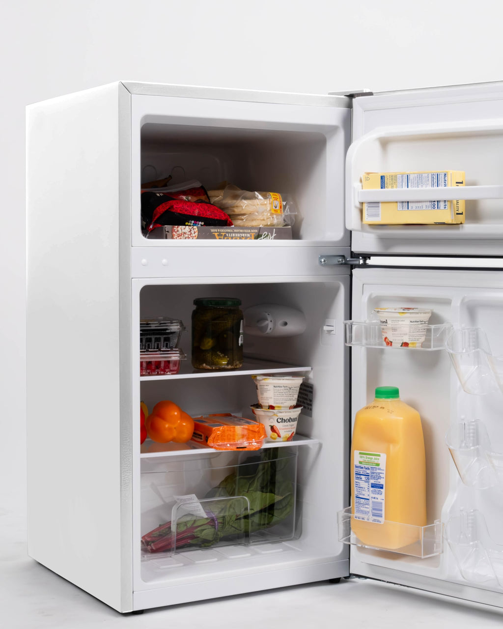 Frigidaire Compact Refrigerator with Top Freezer - 2 Door Fridge with 3.2 Cu Ft, Contemporary Series, Blue