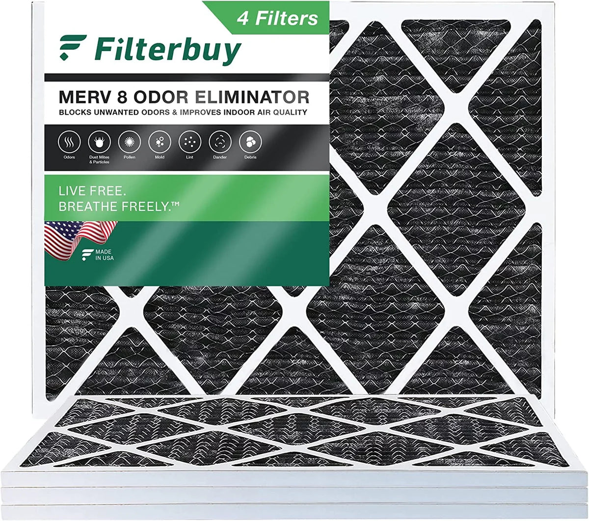 Activated MERV Eliminator Odor with Filters (4-Pack) 14x18x1 8 Carbon Air Pleated AC Filterbuy HVAC Furnace