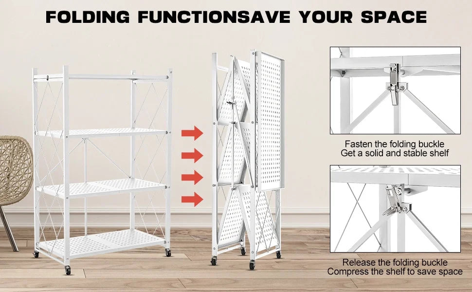 QRInnovations  Design Duty Shelving Tier Rack White Heavy 3/4 Modern Storage