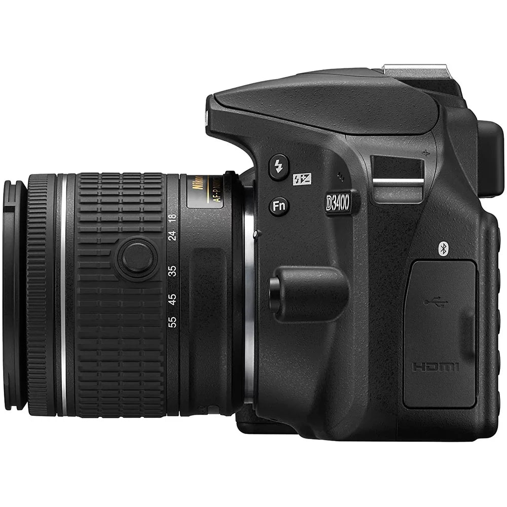 (Refurbished) Camera Nikon Restored Kit MP D3400 Lens with 24.2 18-55mm 1571B (Black) DSLR VR