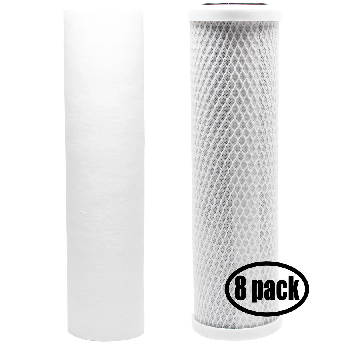 '- 8-Pack - Filter Brand Kit for Glacier HDGUSS4 Block Includes for System Bay RO Replacement Denali Filter PP Filter & Pure Carbon Sediment