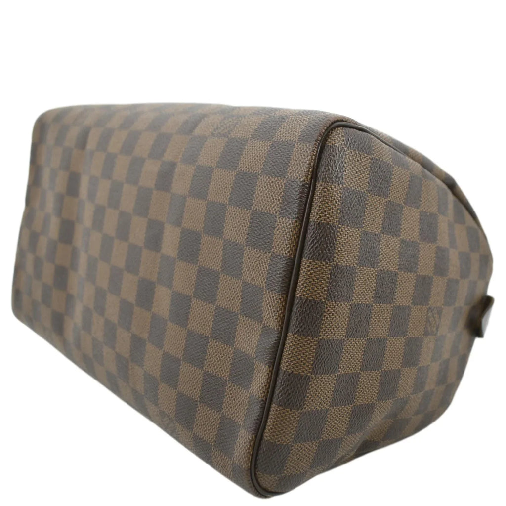 LOUIS Satchel VUITTON Bag Damier Ebene 25 Speedy Brown Used