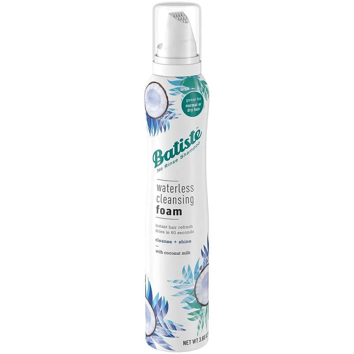 '+ Batiste Foam with Shine OZ(6pack) Cleanse Liquidless 3.6 Cleansing Milk, Coconut