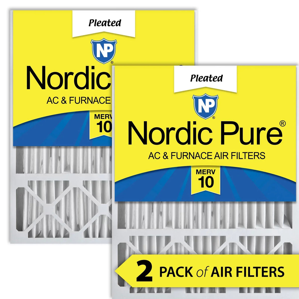 2 Pack 16x25x5 MERV 10 Honeywell/Lennox Air 3/8) (4 Filters Replacement