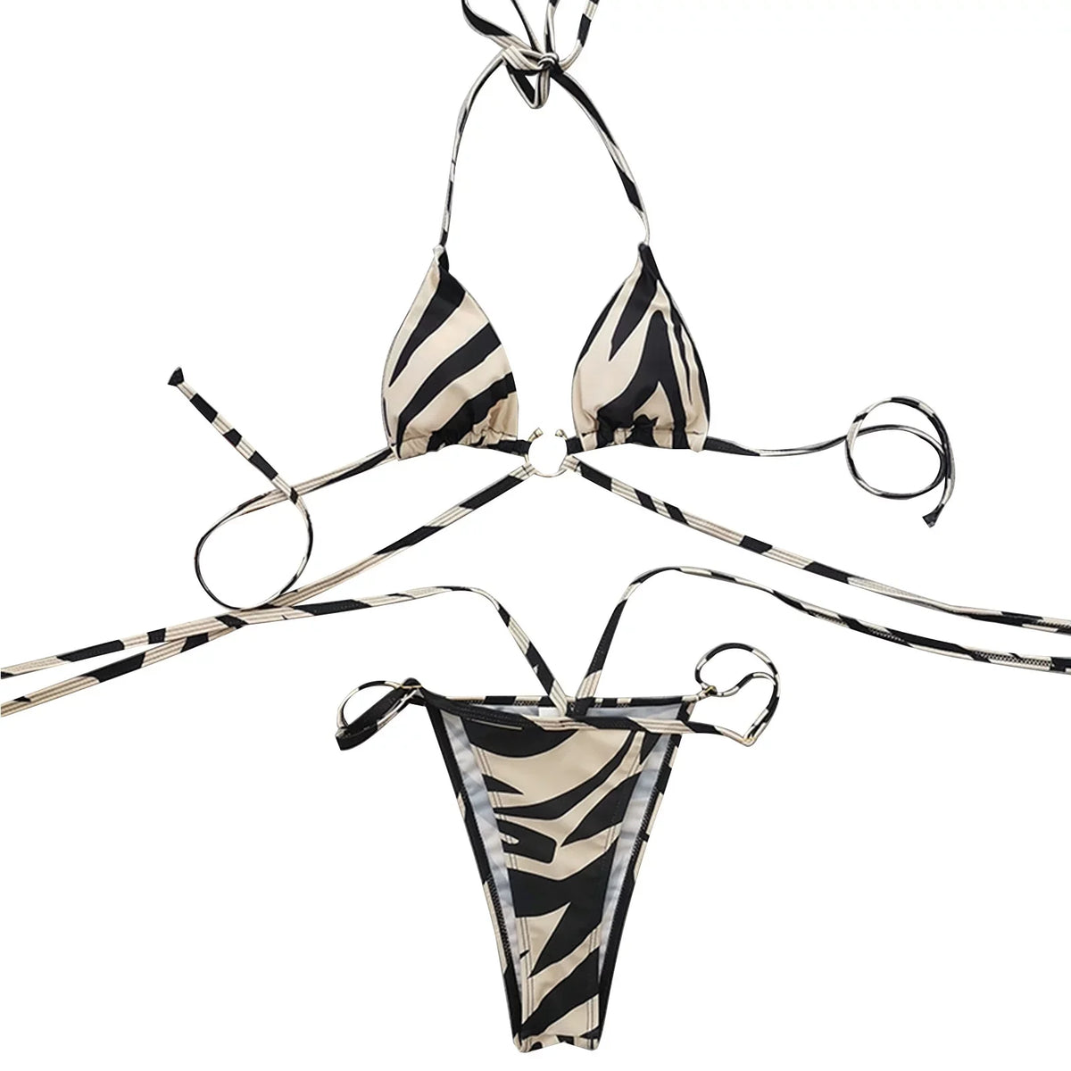 Up Lace Bikini Split Swimsuit Women Panda Color Sexy d Two for Swimsuits