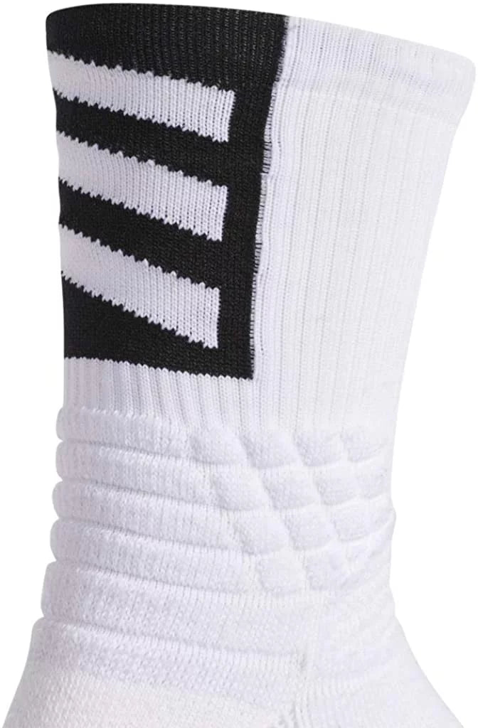 adidas Socks X-Large (1-Pair) Crew Basketball Creator Unisex-Adult White/Black 365