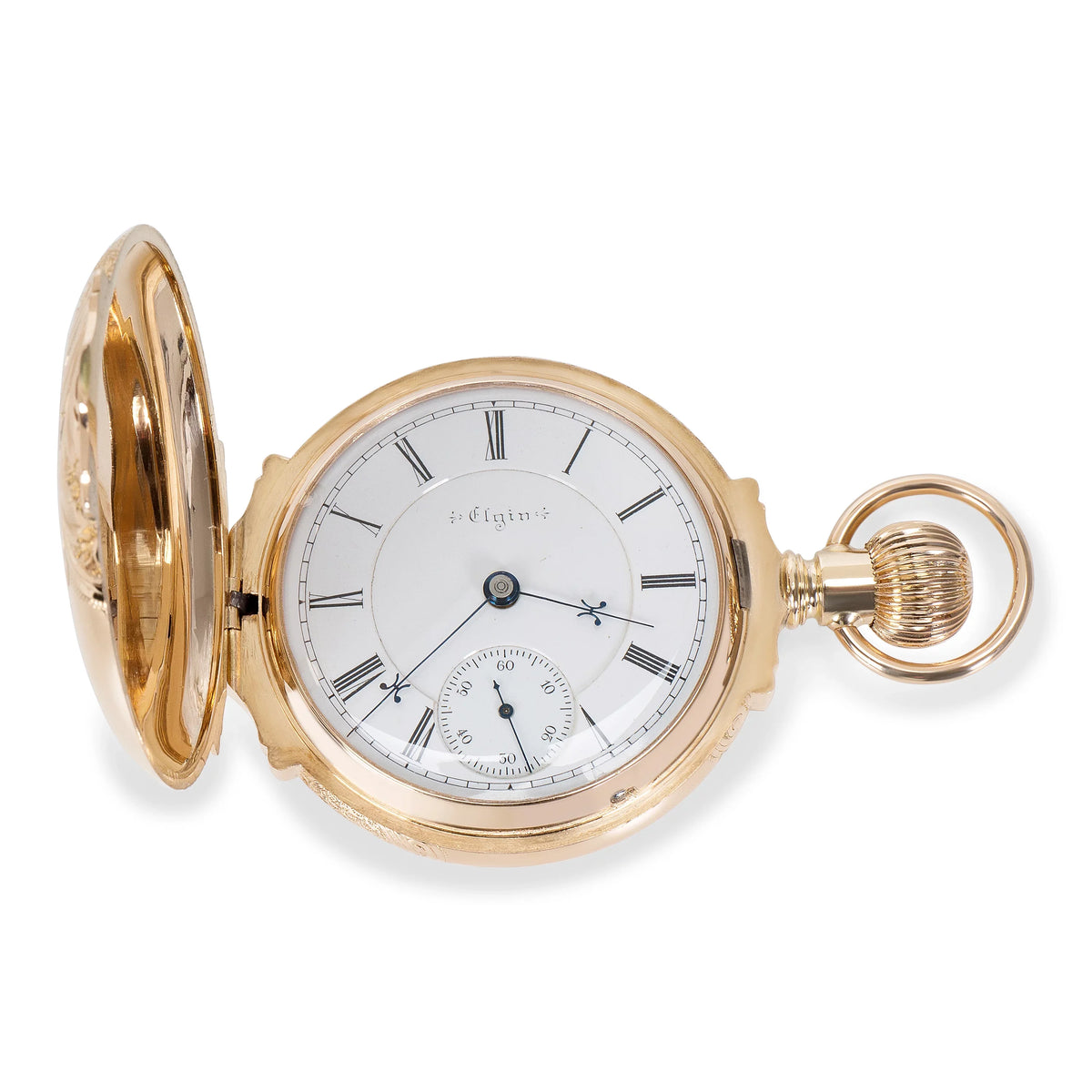 Raymond 14KT Watch Elgin Yellow Pre-Owned in W. Gold Men's B.