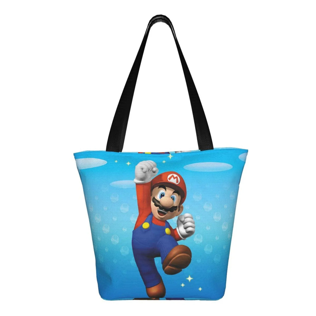 Beach Super School Shopping Women's Tote Funny Mario Shoulder Travel Large Business Work Handbag For Bag Capacity