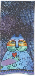 53" Love Modal Silk/ long Scarf, Laurel Wishing Burch Blue