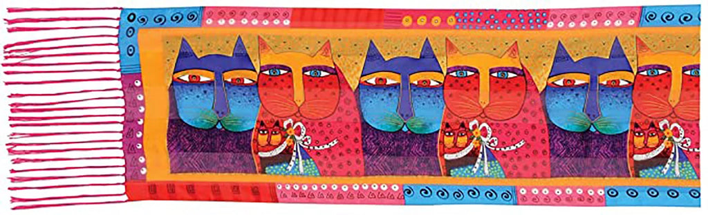 Family Feline Laurel Silk Scarf Burch