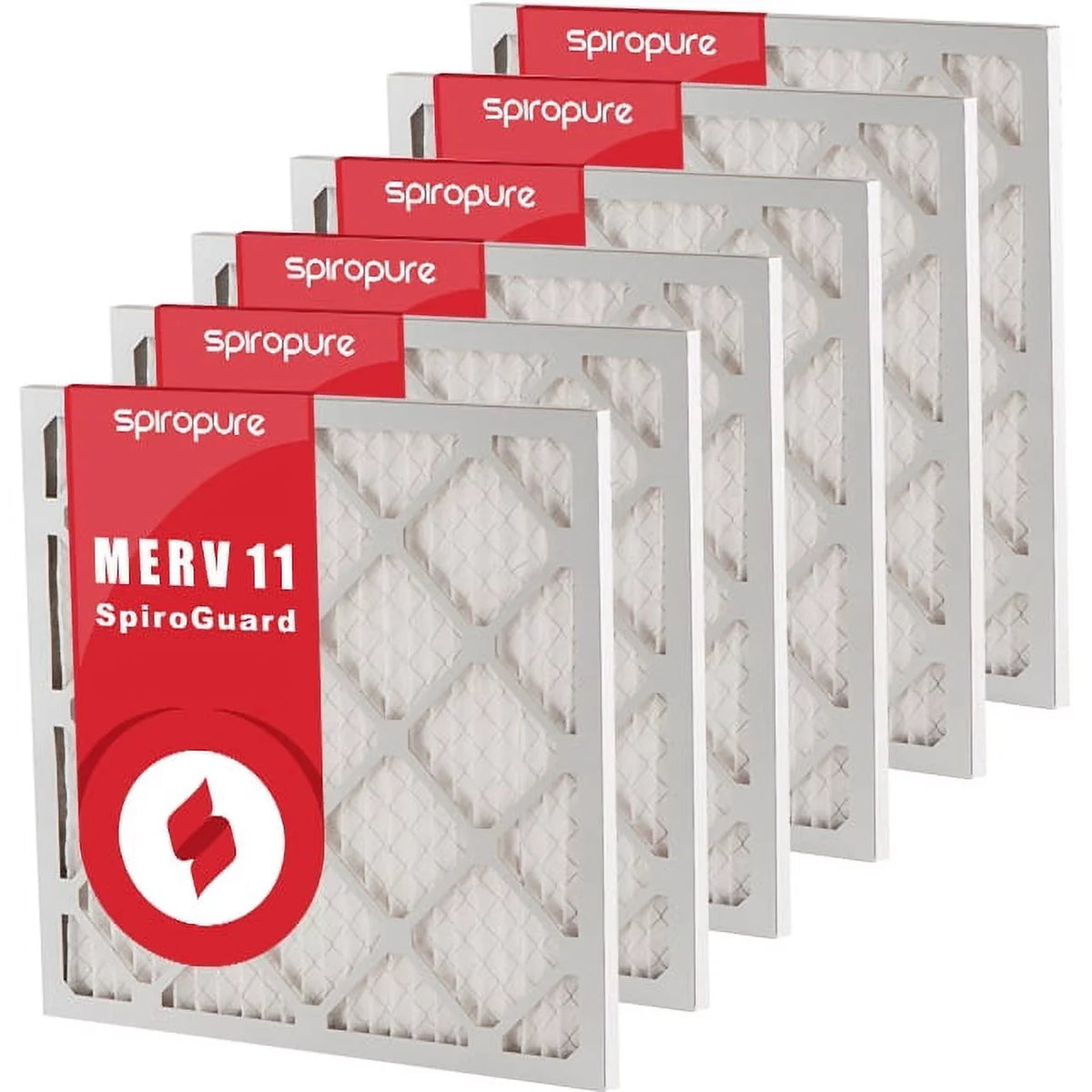 MERV Filters SpiroPure Pack) in Air - Pleated USA Filter Made (6 7.63x23.63x1 11