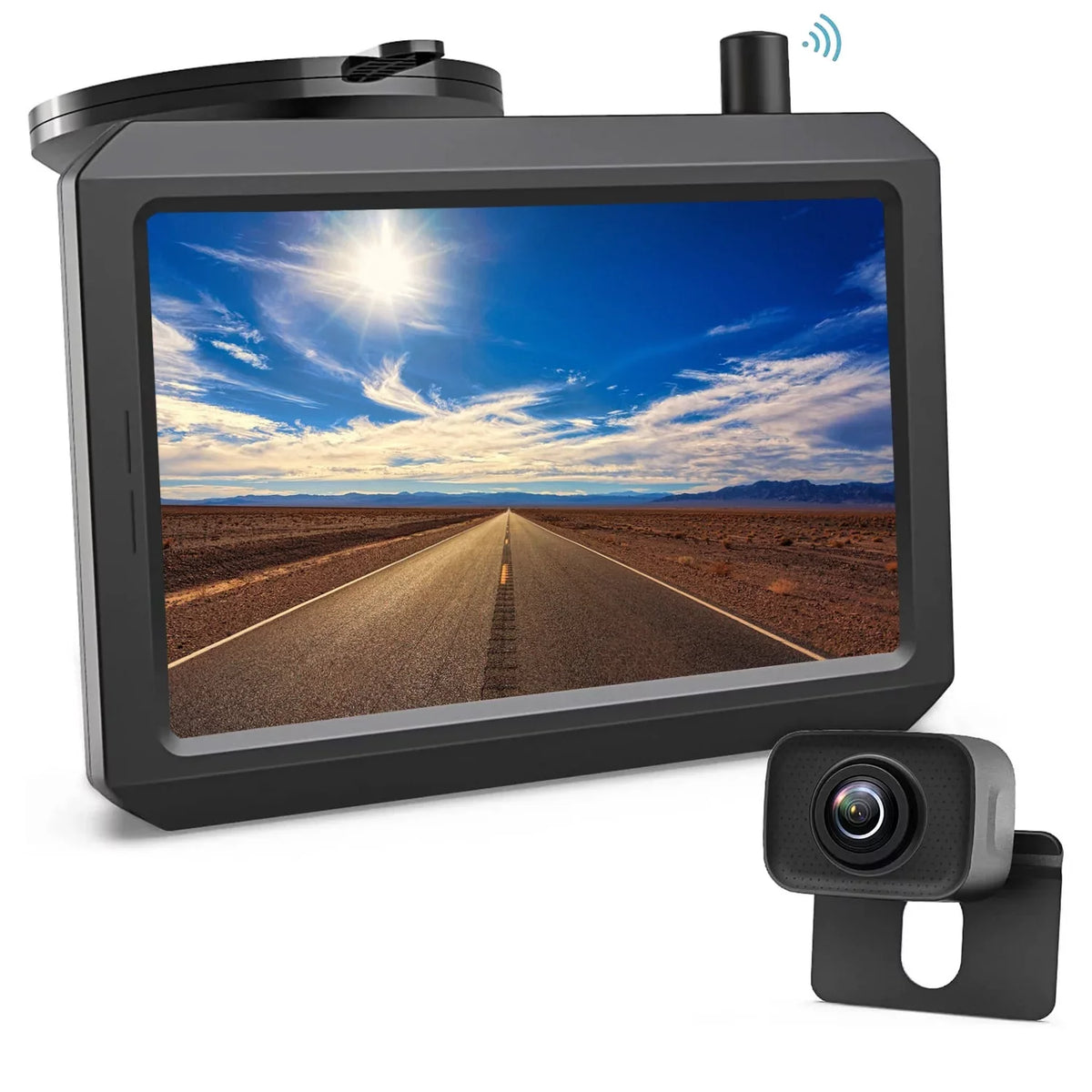 Trailer Camera Up Truck, Systems Wireless Channels RV Back Dual Rear Cam View Auto-Vox Camera (W7PRO) for