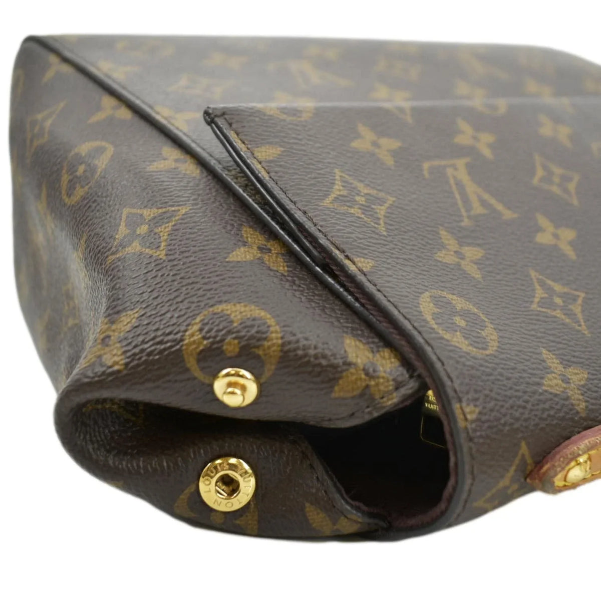 VUITTON MM Brown Bag Monogram Shoulder LOUIS Used Canvas Cluny