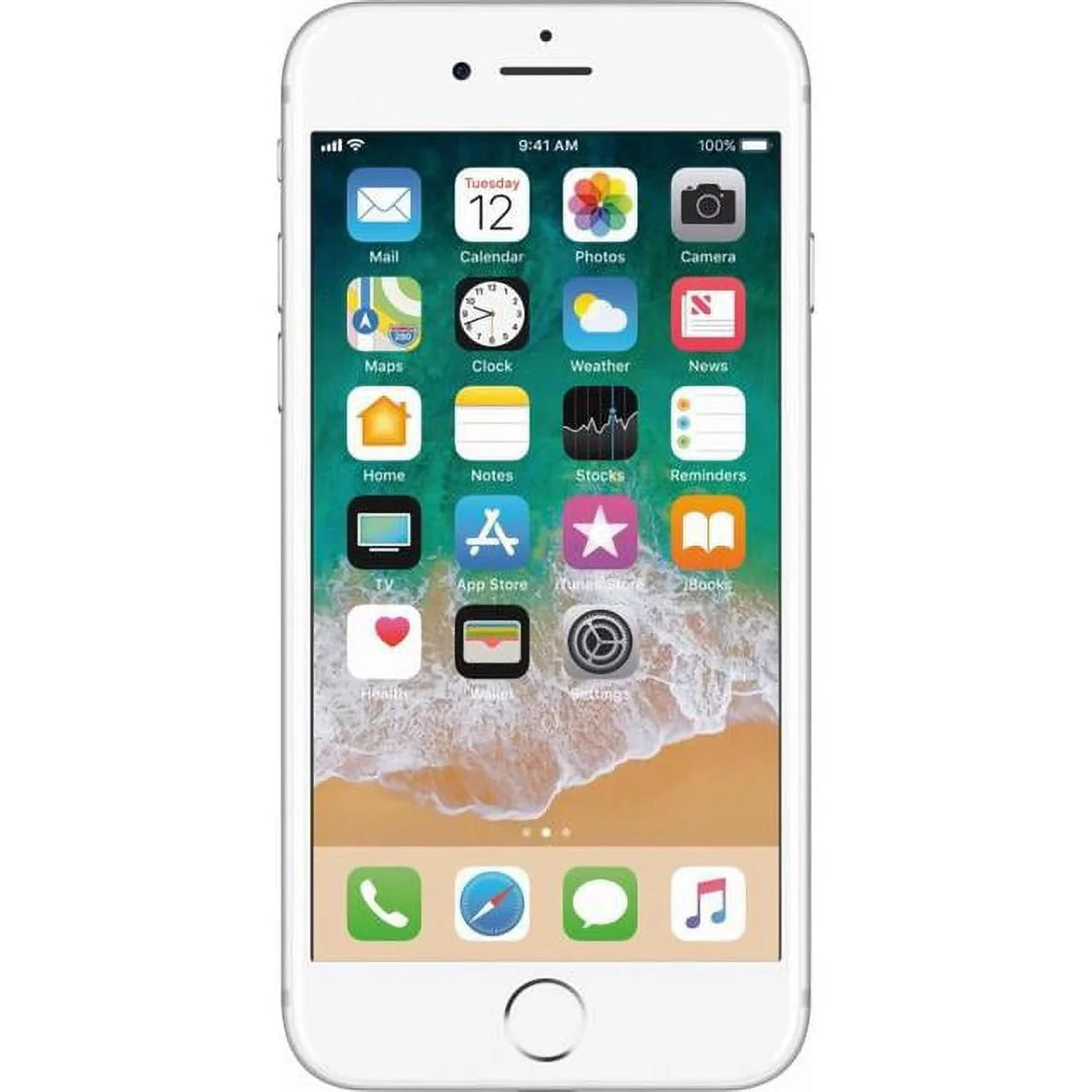 Restored iPhone 32GB Silver A1660 (Refurbished) Apple (Fully 7 Box Unlocked) A+) w/ Gift (Grade
