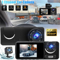 1080P 2" Dash G-sensor Recorder Front/Rear/Inside Dual Video Lens Camera Car HD