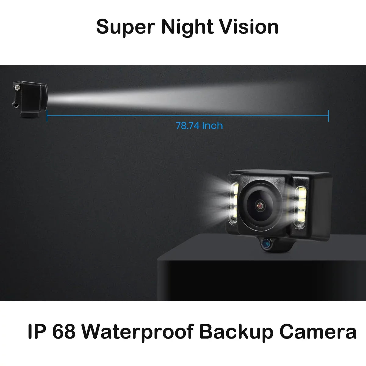 Wiring No View Mirror (T1400U) Rear Kit Auto-Vox Installation Trucks, Monitor OEM Backup for Camera Wireless Look