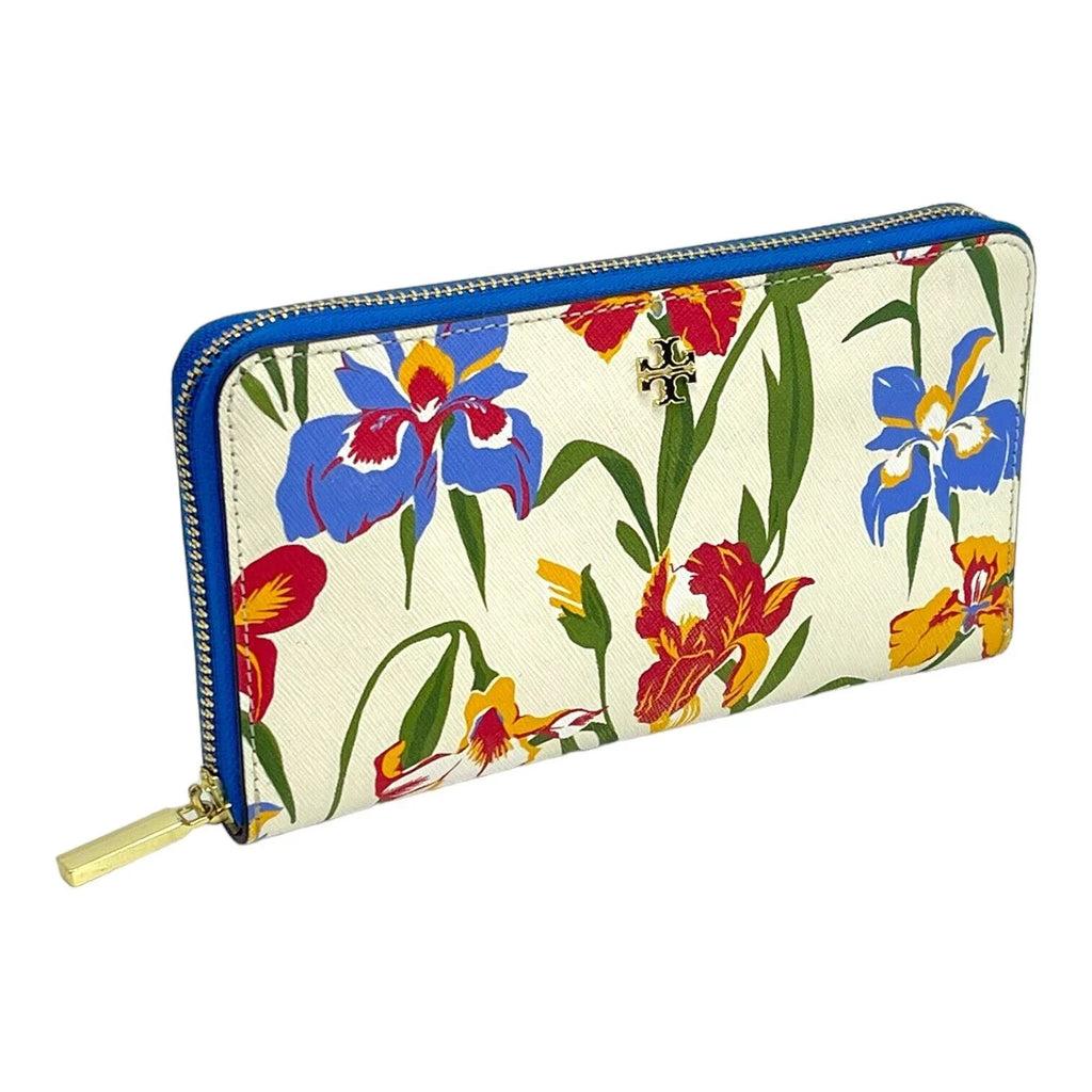 Wallet Floral Flower Continental Painted Tory Iris Burch Bag Multi New in Zip
