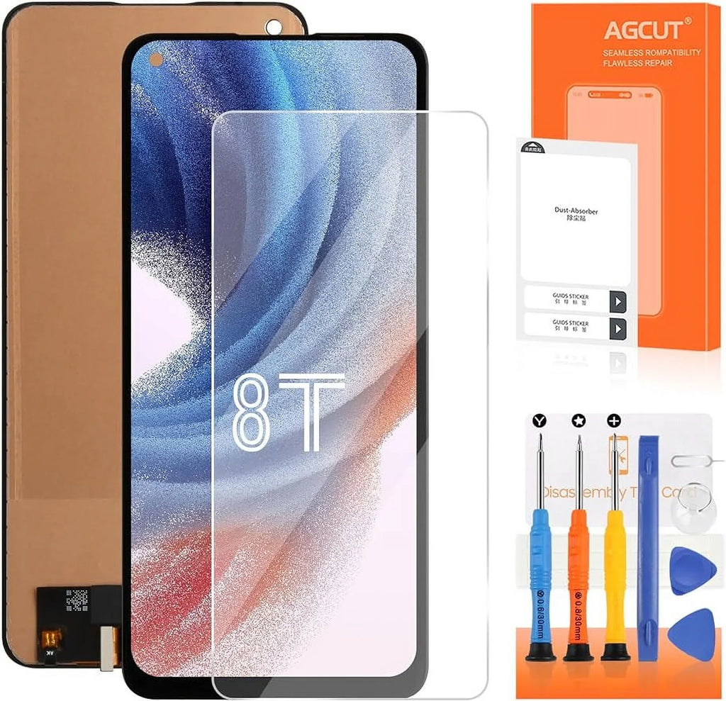 Oneplus (Support Part KB2001 KB2000 Fingerprint) 5G 8T+ Digitizer Repair Replacement KB2003 LCD Display Screen 8T KB2005 Touch Assembly for OLED Screen